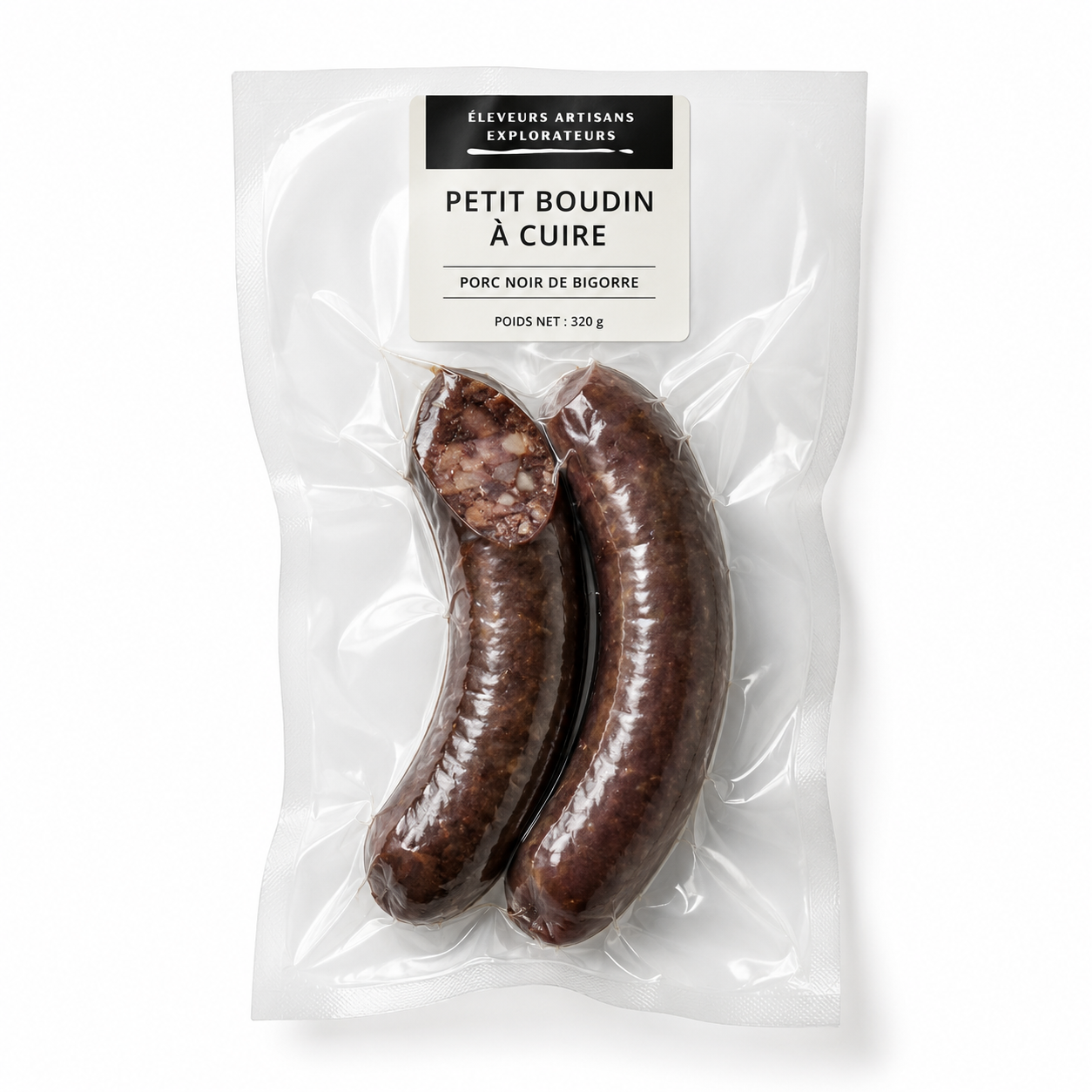 Petit boudin à cuire de porc noir de Bigorre – sous vide par 2 pièces – 320g