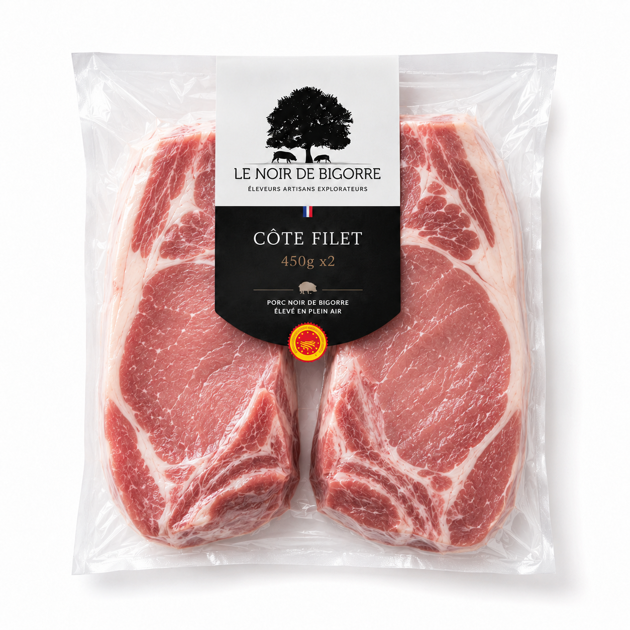 Côte filet de porc noir de Bigorre – 450 g x2