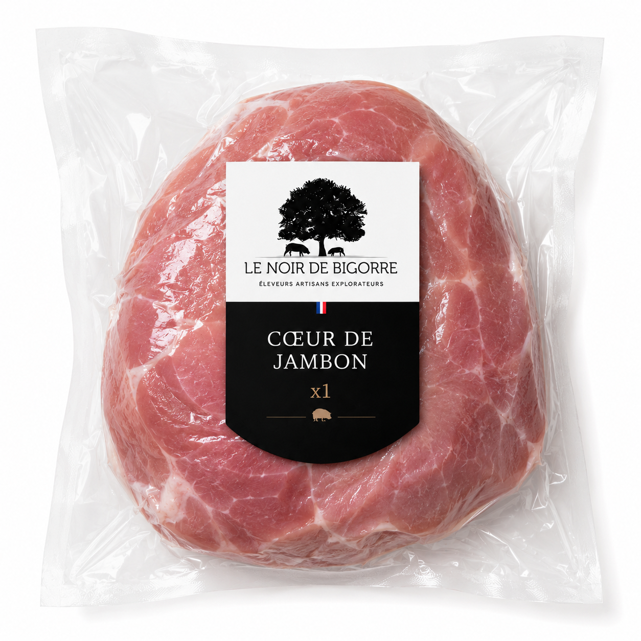 Cœur de jambon de porc noir de Bigorre sous vide – 1kg