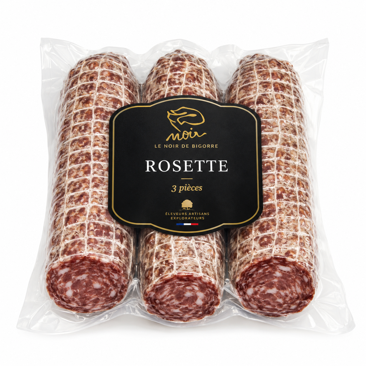 Rosette de porc noir de Bigorre – 3 pièces - 1,2kg