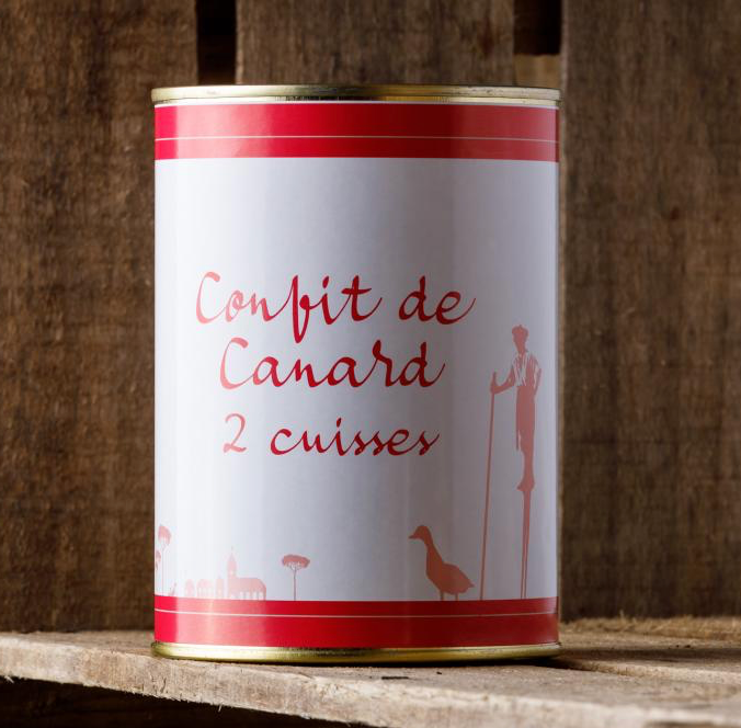 Confit de canard a l'ancienne 2 cuisses - boîte 750g