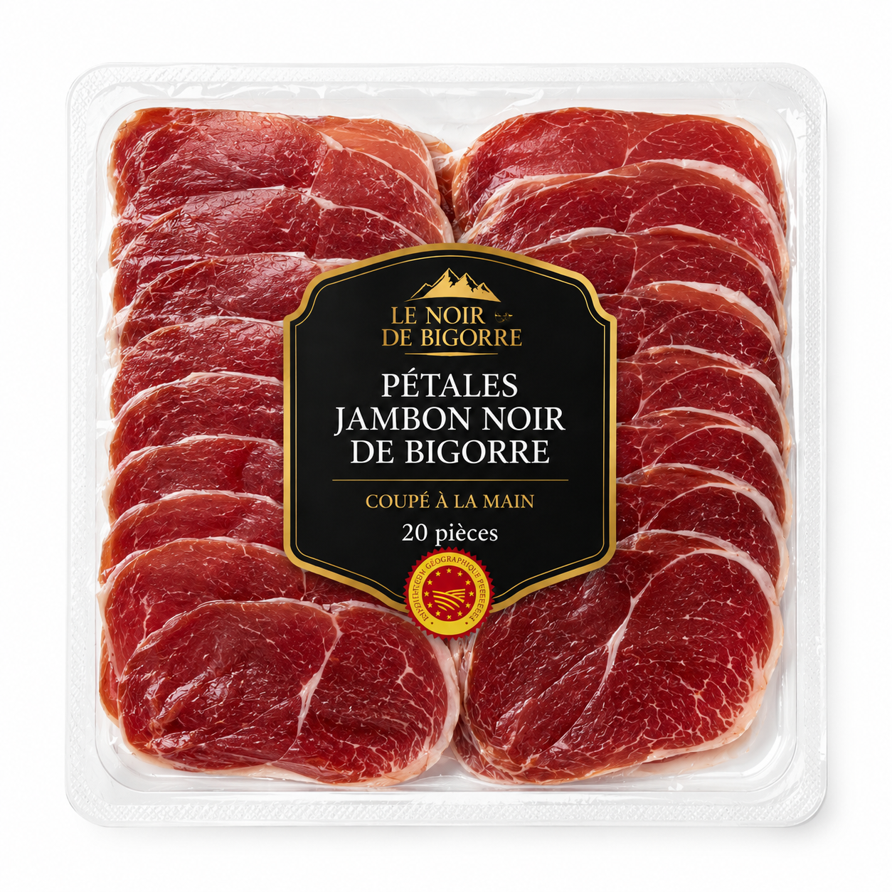 Pétales de jambon noir de Bigorre coupé à la main – 70g